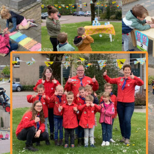 Aangepaste Koningsspelen voor de Bevers van de Teylersgroep.