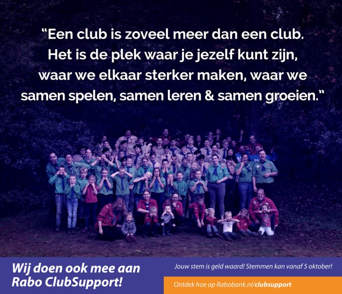 Teylersgroep Scouting Losser doet mee aan Rabo Clubsupport 2020