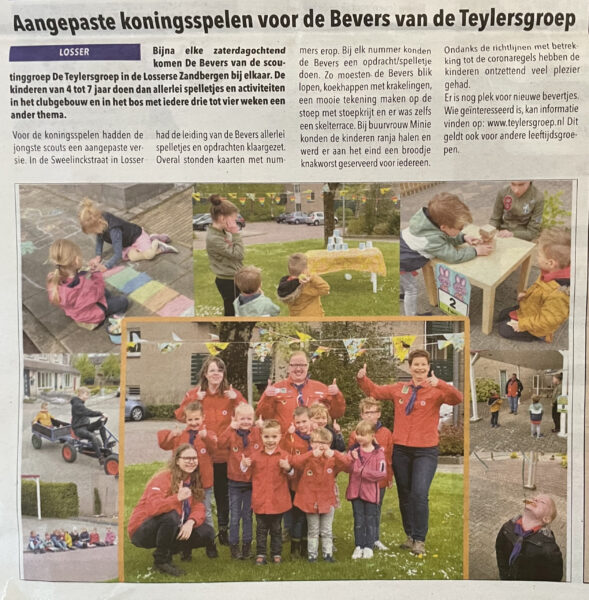 Artikel Koningsspelen Bevers in Week van Losser