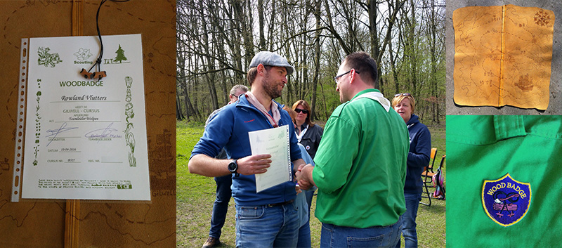 Rowland voltooid succesvol de Gilwell-training