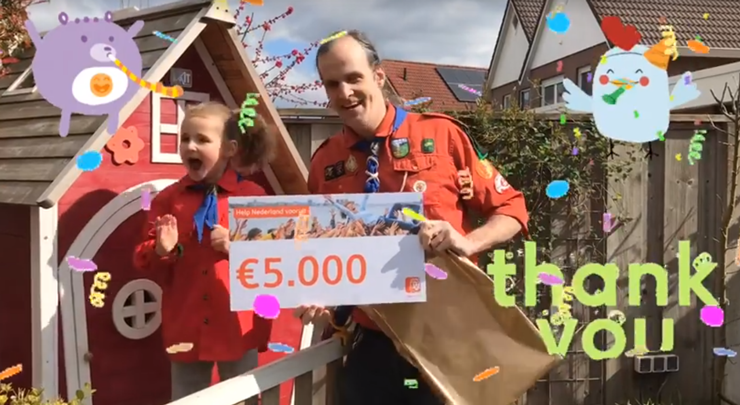 Uitreiking ING Actie Help Nederland Vooruit 2020 - Teylersgroep Scouting Losser